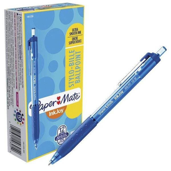 Paper Mate Paper Mate 1564392 1 mm Pen Pm Inkjoy 300RT; Blue - Pack of 12 1564392